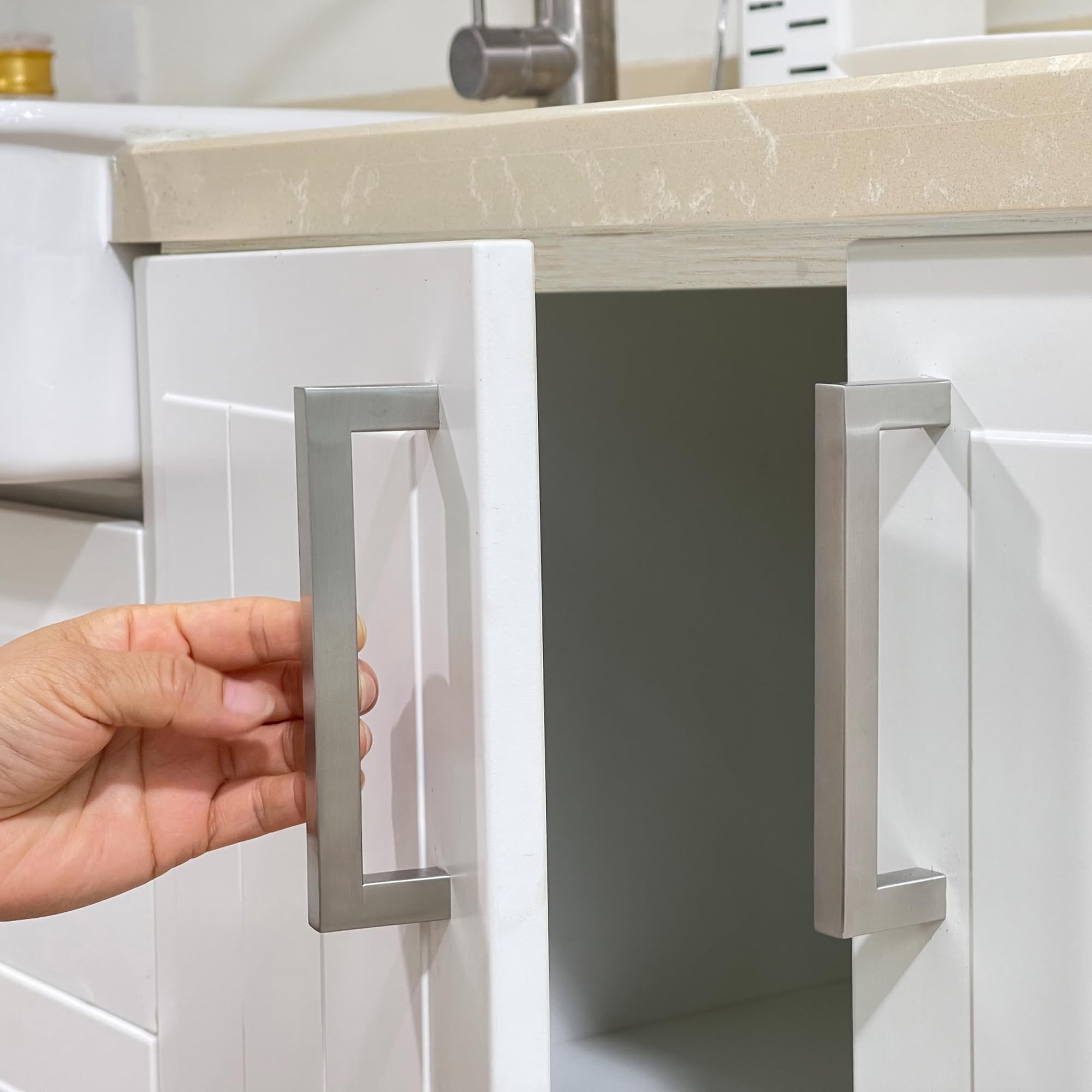 12.6" Brushed Nickel Cabinet Pulls, 320mm Hole Centers, 50-Pack
