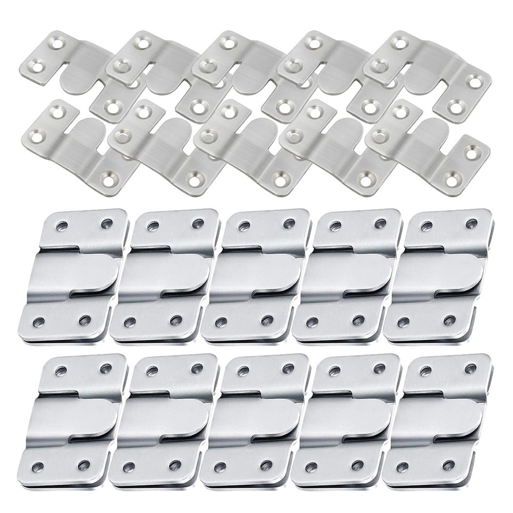 15-Pair Flush Mount Interlocking Picture & Mirror Hanger Brackets