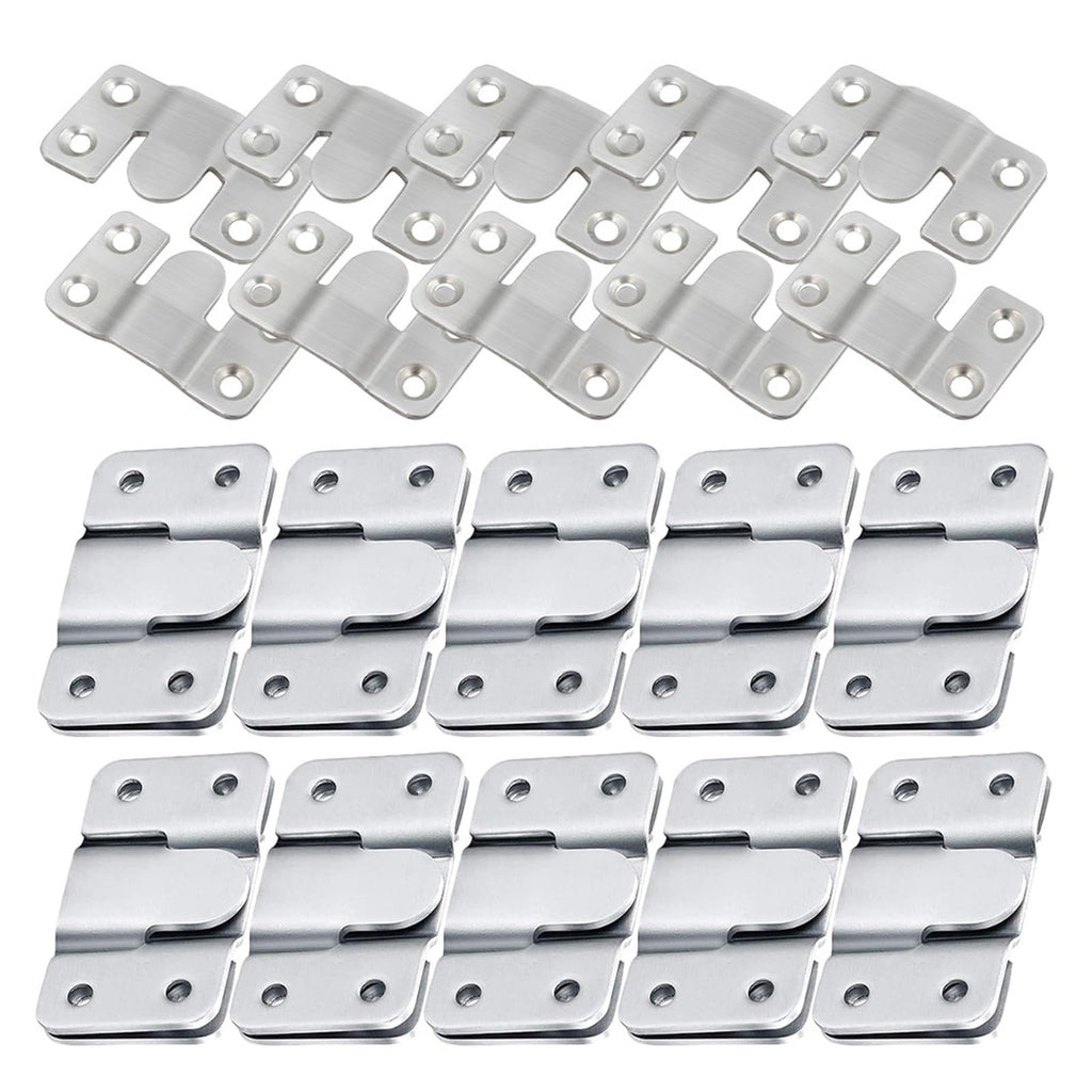 15-Pair Flush Mount Interlocking Picture & Mirror Hanger Brackets