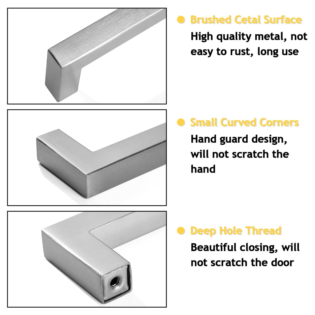 12.6" Brushed Nickel Cabinet Pulls, 320mm Hole Centers, 50-Pack
