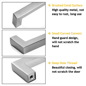 12.6" Brushed Nickel Cabinet Pulls, 320mm Hole Centers, 50-Pack