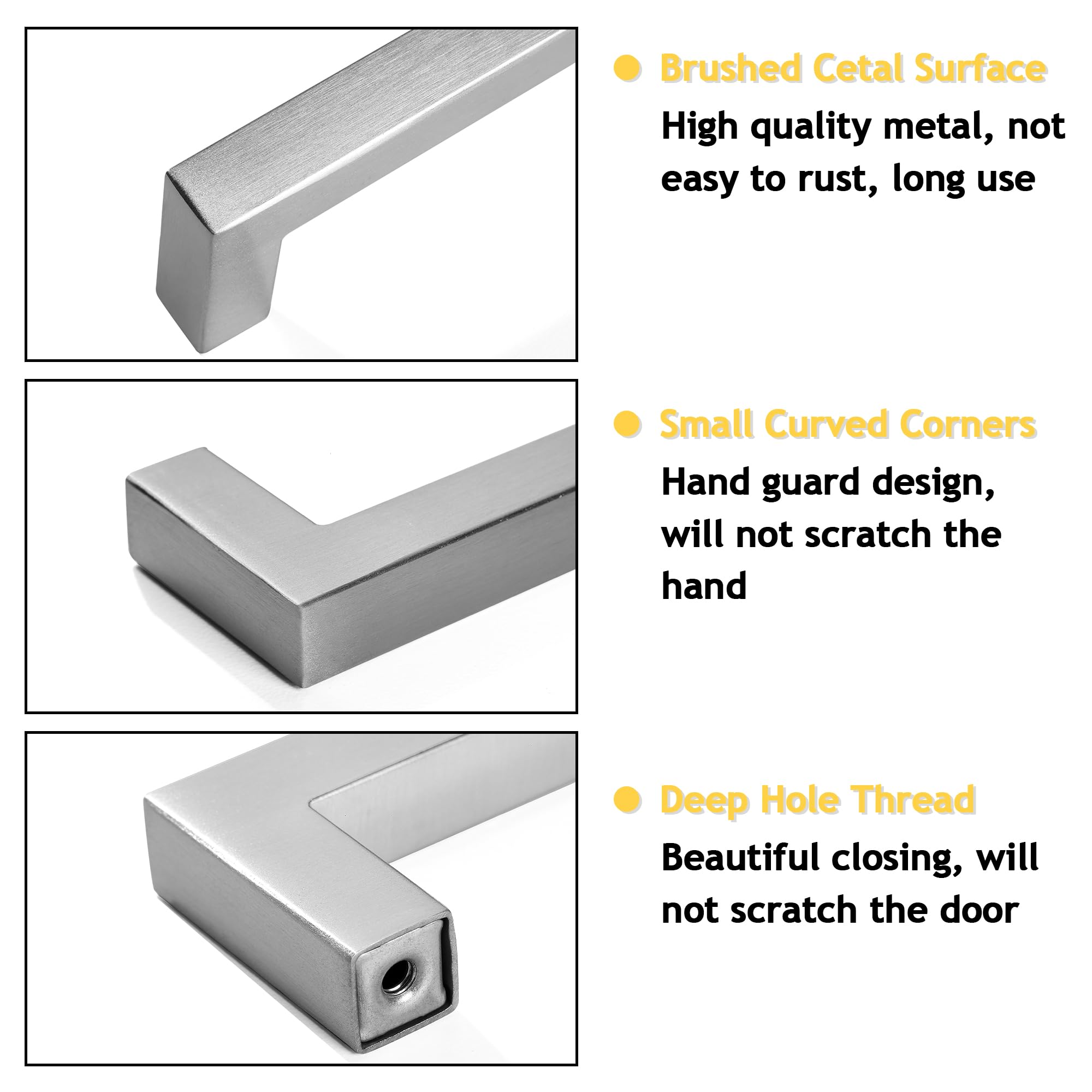 12.6" Brushed Nickel Cabinet Pulls, 320mm Hole Centers, 50-Pack