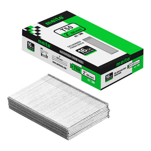 meite 16 Gauge Finish Nails 5 Sizes Galvanized Straight T-Nails 2,500PCS