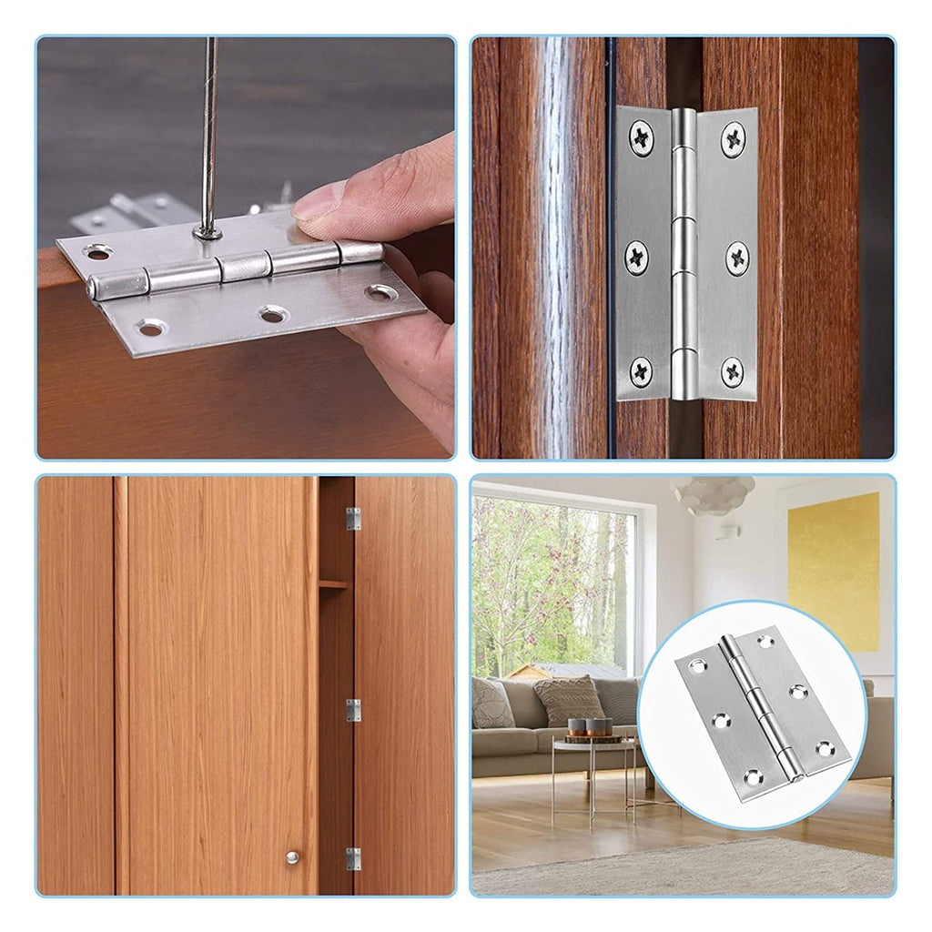 4" x 3" Stainless Steel Ball Bearing Door Hinges, 200-Pack