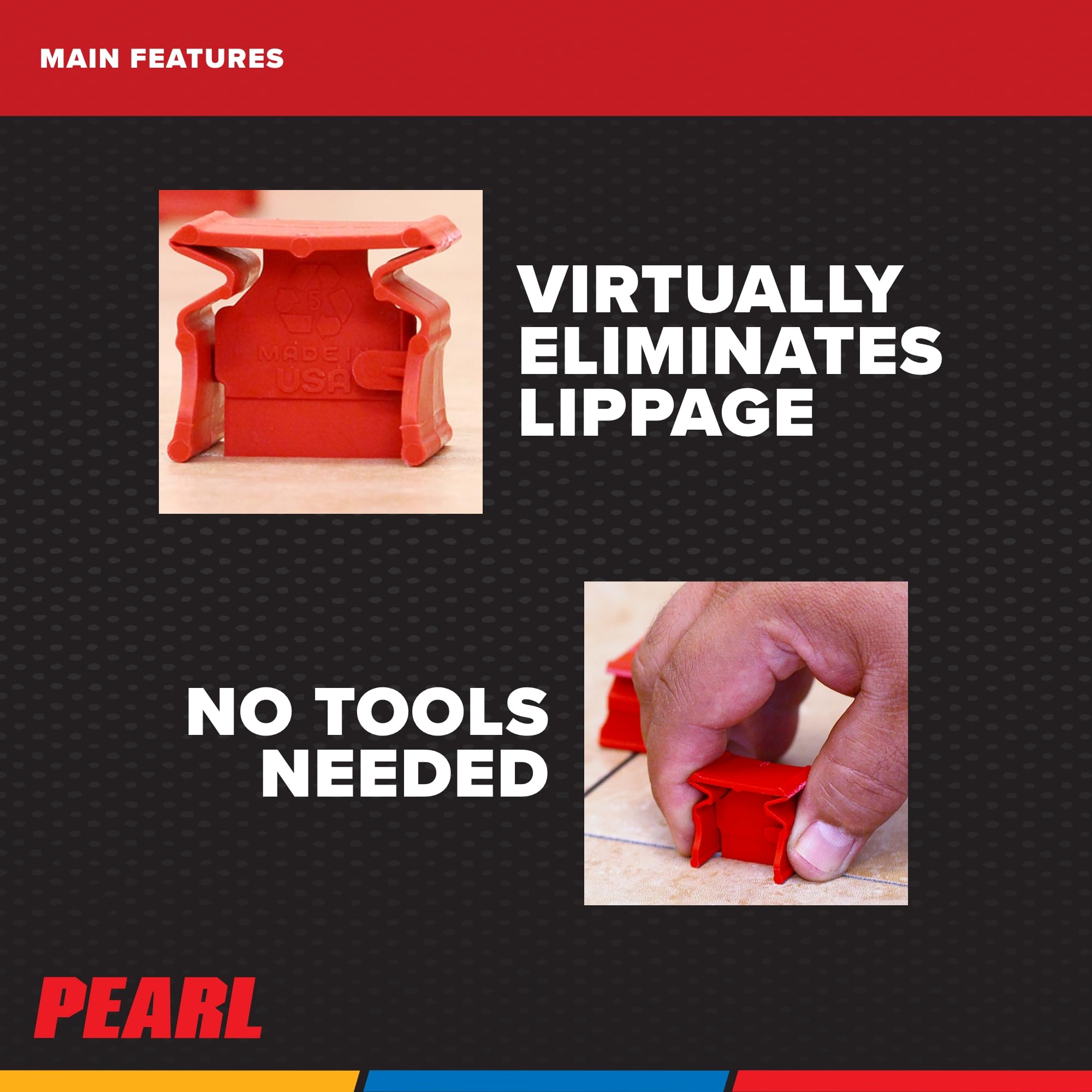 PEARL ABRASIVE CO. Tuscan Seamclip Truspace Orange 1/16", Box of 500