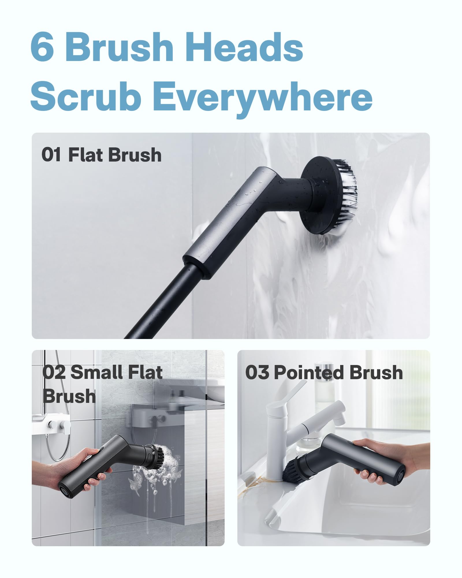 Electric Screwdriver Tool Set with Waterproof Spin Scrubber