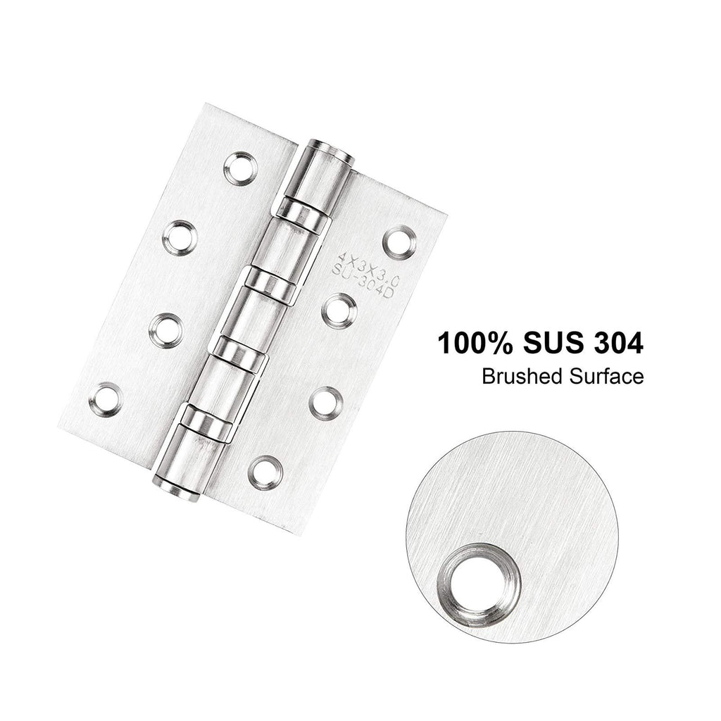 4" x 3" Stainless Steel Ball Bearing Door Hinges, 200-Pack