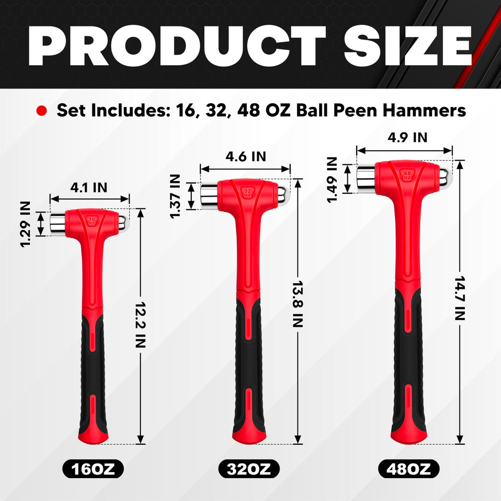 C&T Ball Peen Hammer Set