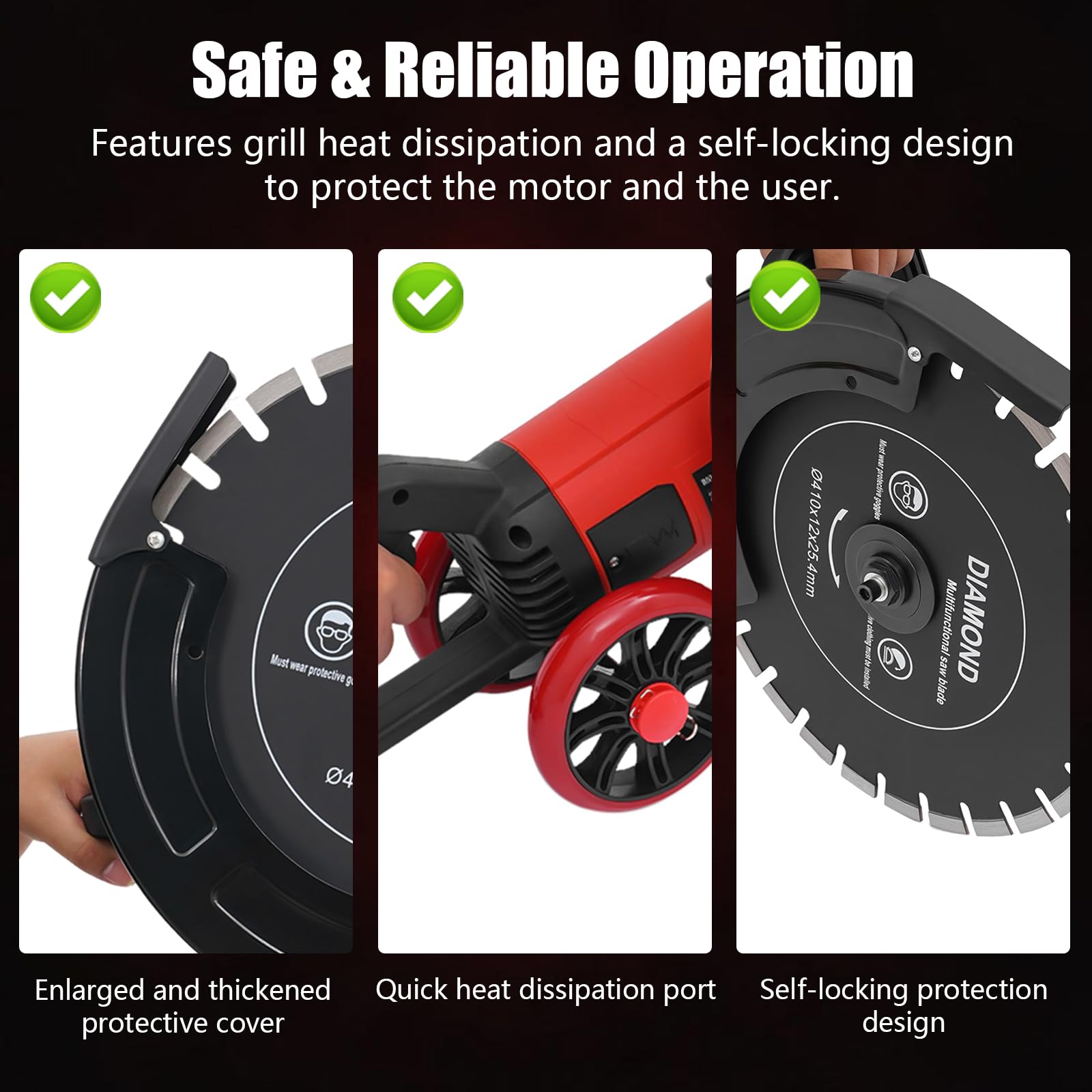 16" 4000W Wet/Dry Electric Concrete Saw with Water Pump & Blade