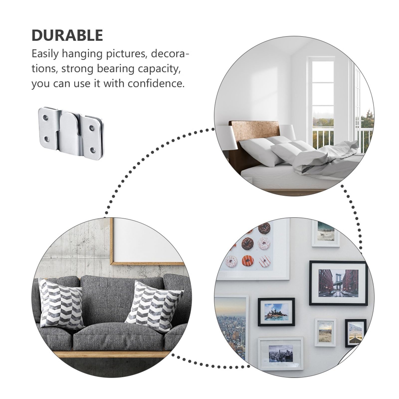 15-Pair Flush Mount Interlocking Picture & Mirror Hanger Brackets