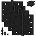 4.5" x 4.5" Heavy-Duty Ball Bearing Door Hinges, 24-Piece Set