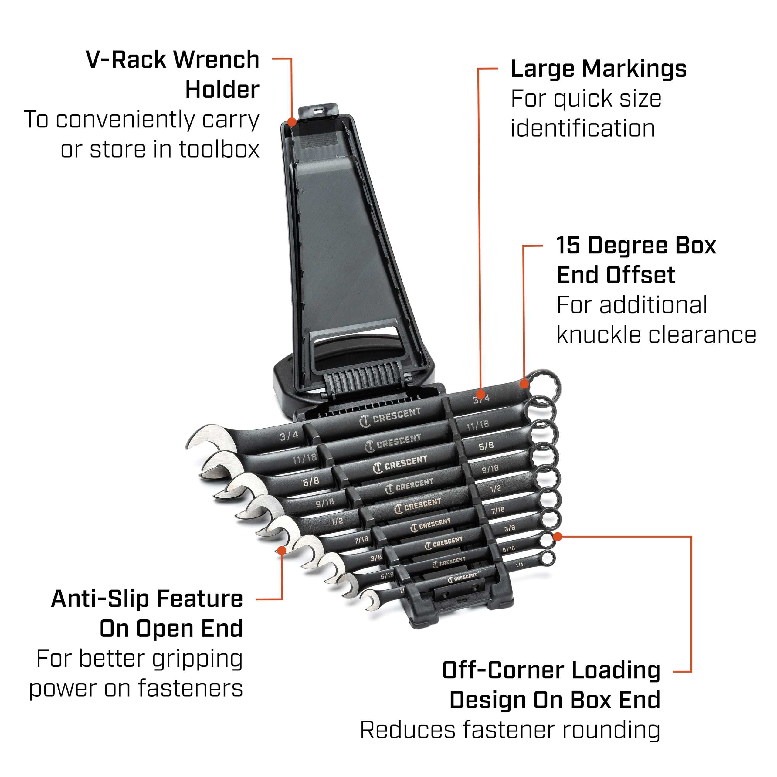 Crescent Drive Point Standard SAE/Metric Mechanics Tool Set