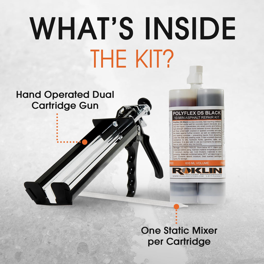 21 oz Concrete & Asphalt Crack Repair Kit with Applicator Gun