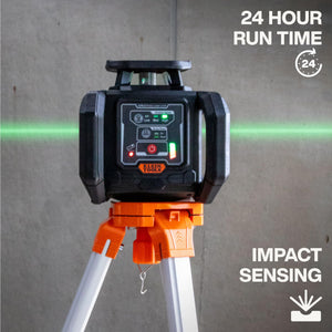 Green Self-Leveling Rotary Laser Level Kit with Tripod & Detector