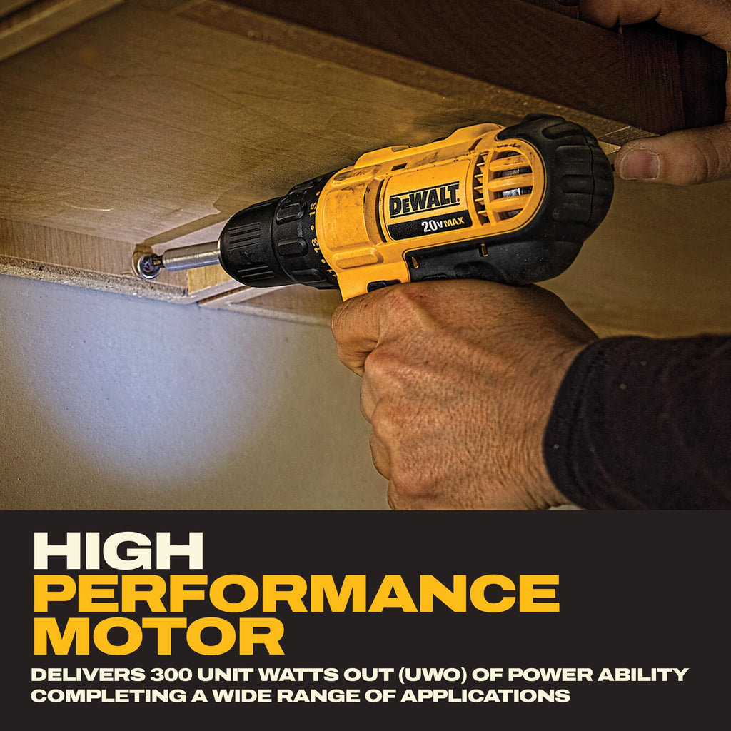 Dewalt DCD771C2 20V MAX Cordless Lithium-Ion 1/2 inch Compact Drill Driver Kit