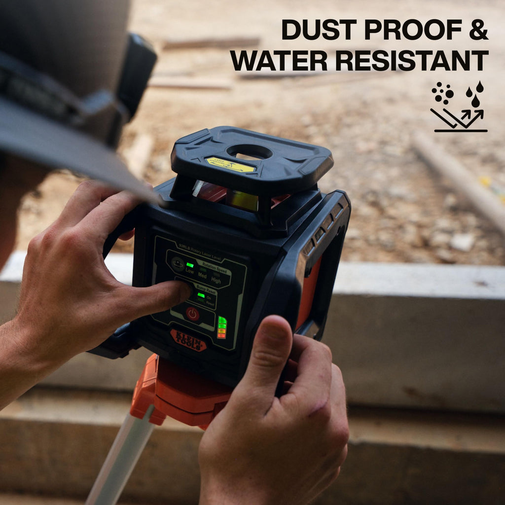 Green Self-Leveling Rotary Laser Level Kit with Tripod & Detector